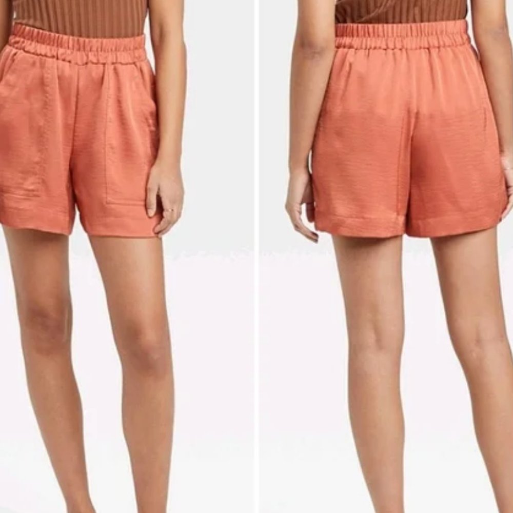 A New Day Salmon Satin Shorts